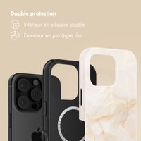 Selencia Coque arrière Vivid avec MagSafe Apple iPhone 16 Pro Max - Golden Beige Marble