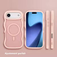 Selencia Coque arrière Wavy avec MagSafe Apple iPhone Air - Soft Pink