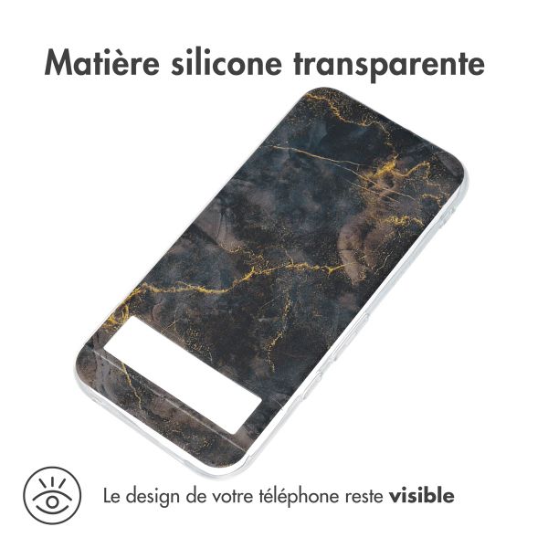 imoshion Coque Design Google Pixel 8a - Black Marble