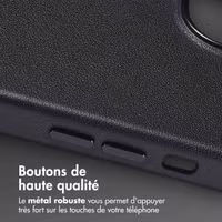 Accezz Coque arrière en cuir avec MagSafe Apple iPhone 13 - Onyx Black