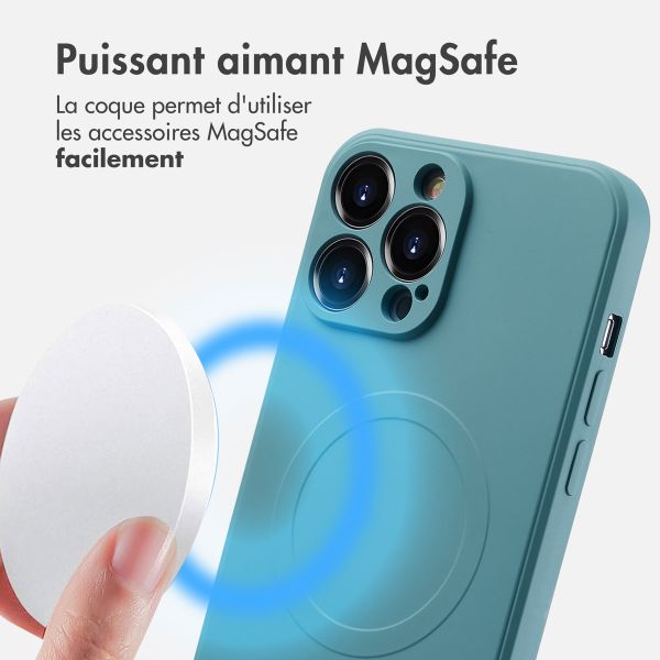 imoshion Coque Couleur avec MagSafe Apple iPhone 13 Pro Max - Smoke Green