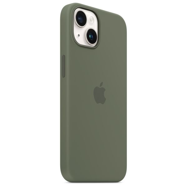 Apple Coque en silicone MagSafe iPhone 14 - Olive