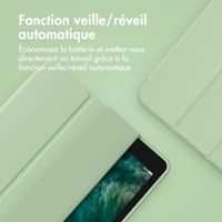 Accezz Étui de téléphone portefeuille Smart Silicone Samsung Galaxy Tab A9 Plus - Vert clair