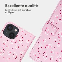 imoshion Étui de télephone portefeuille Design Apple iPhone 13 - Blush Berries