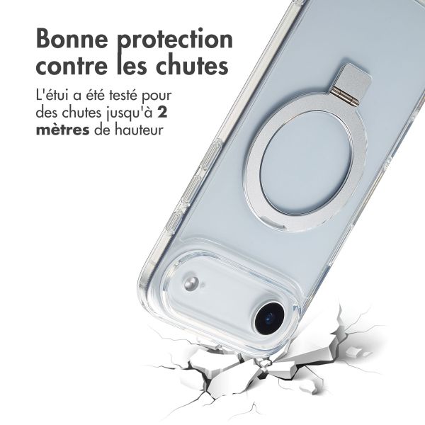 Accezz Coque Ring Stand avec MagSafe Apple iPhone Air - Transparent