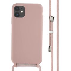 imoshion Coque en silicone avec cordon Apple iPhone 11 - Sand Pink
