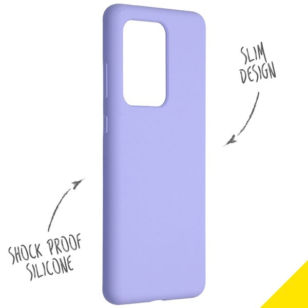 Accezz Coque Liquid Silicone Samsung Galaxy S20 Ultra - Violet