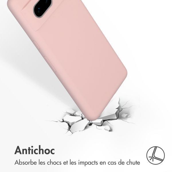 Accezz Coque Liquid Silicone Google Pixel 7 - Rose