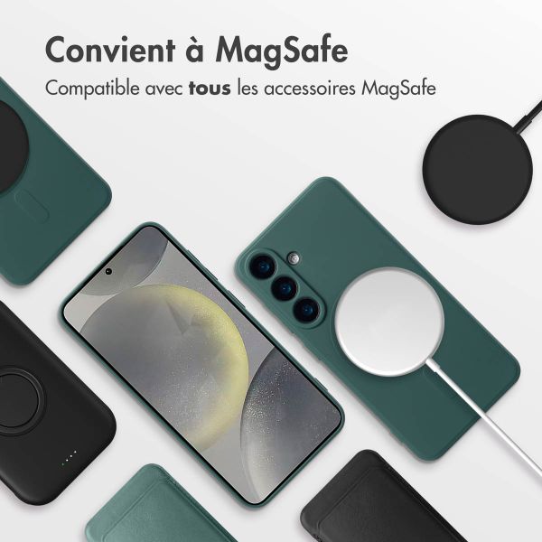 imoshion Coque Couleur avec MagSafe Samsung Galaxy S25 - Vert foncé