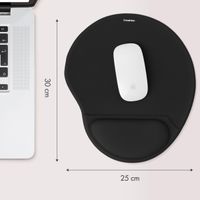 imoshion Tapis de souris ergonomique - Tapis de souris avec repose-poignet - 30 x 25 cm - Noir