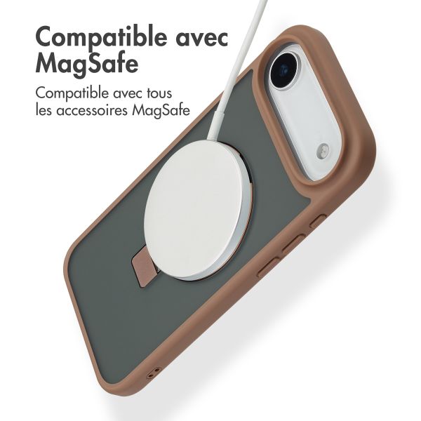 Accezz Coque Ring Stand avec MagSafe Apple iPhone Air - Marron