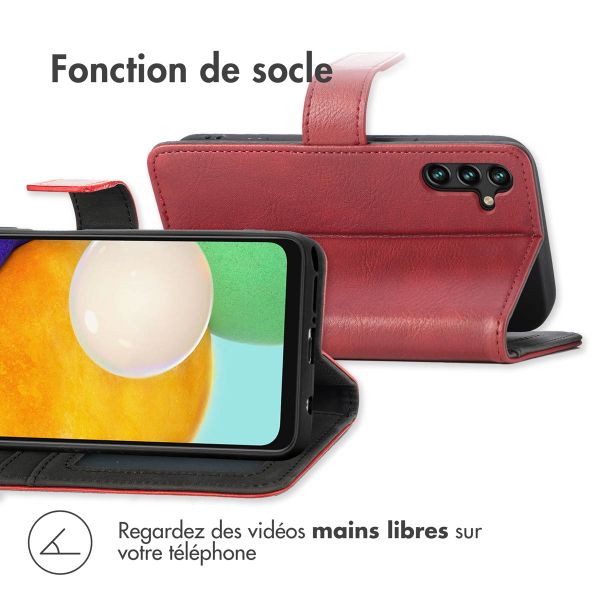 imoshion Étui de téléphone portefeuille Luxe Samsung Galaxy A13 (5G) / A04s - Rouge