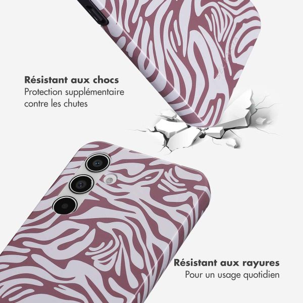 Selencia Coque arrière Vivid Samsung Galaxy A55 - Trippy Swirl Dark Rose