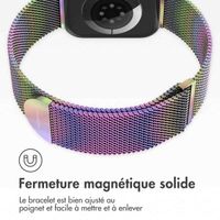 imoshion Bracelet magnétique milanais Apple Watch Series 1 - 9 / SE (38/40/41 mm) | Series 10 / 11 (42 mm) - Taille M - Colorful
