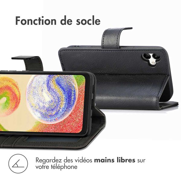 imoshion Étui de téléphone portefeuille Luxe Samsung Galaxy A04 - Noir