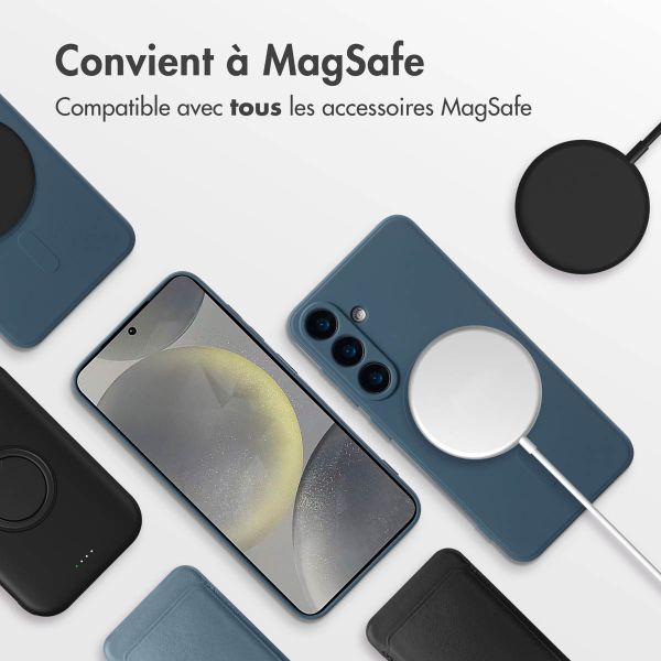 imoshion Coque Couleur avec MagSafe Samsung Galaxy S25 - Bleu foncé