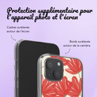 Coque personnalisée avec des fleurs iPhone 15 - Transparent