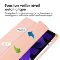 imoshion Coque tablette rigide Trifold Apple iPad Air 11 pouces (2025) M3 / (2024) M2 / Air 5 (2022) / Air 4 (2020) - Rose