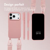 Selencia Coque silicone avec cordon amovible Apple iPhone 17 Pro - Sand Pink