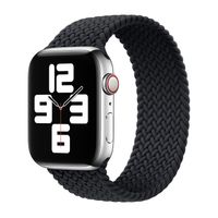 Apple Bracelet Solo tressé Apple Watch Series 1 - 9 / SE (38/40/41 mm) | Series 10 / 11 (42 mm) - Taille 4 - Charcoal