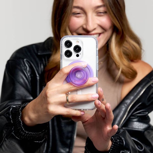 PopSockets PopGrip MagSafe Round - Translucent Lavender