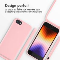 imoshion Coque en silicone avec cordon Apple iPhone SE (2022 / 2020) / 8 / 7 - Rose