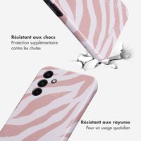 Selencia Coque arrière Vivid Samsung Galaxy A15 (5G/4G) - Colorful Zebra Old Pink