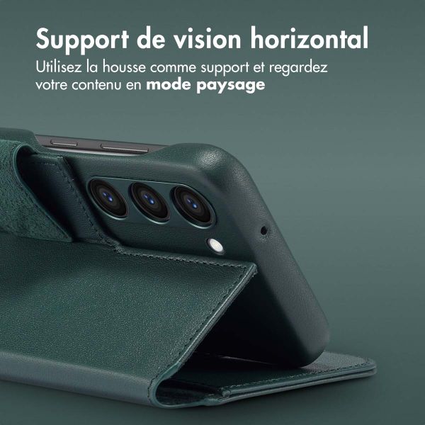 Accezz Étui de télephone portefeuille en cuir 2-en-1 avec MagSafe Samsung Galaxy S23 - Cedar Green