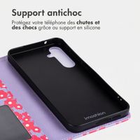 imoshion Étui de télephone portefeuille Design Samsung Galaxy A55 - Dusty Rose Blossoms