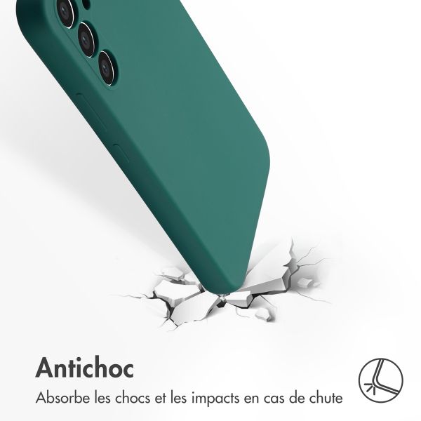 Accezz Coque Liquid Silicone Samsung Galaxy A34 (5G) - Vert foncé