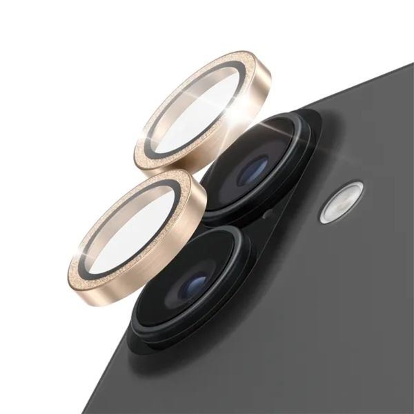 PanzerGlass Protection Caméra Hoops Optic Rings Apple iPhone 17 - Or Pailleté