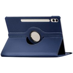 imoshion Coque tablette rotatif à 360° Samsung Galaxy Tab S10 Ultra / Tab S9 Ultra - Bleu foncé