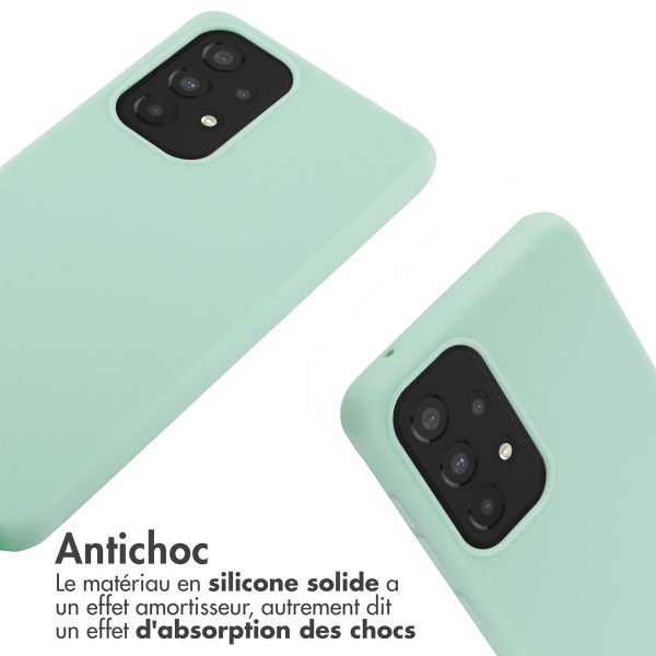 imoshion Coque en silicone avec cordon Samsung Galaxy A33 - Vert menthe