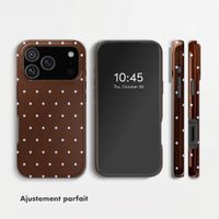 Selencia Coque arrière Vivid avec MagSafe Apple iPhone 17 Pro Max - Happy Dots Chocolate