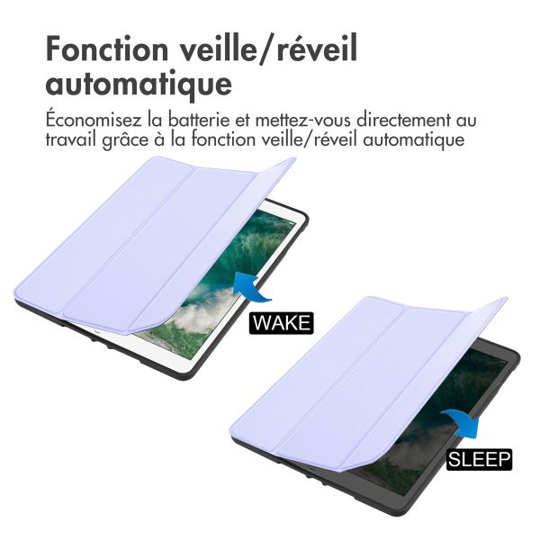 imoshion Coque tablette Trifold iPad 6 (2018) 9.7 pouces / iPad 5 (2017) 9.7 pouces / Air 2 (2014) / Air 1 (2013) - Lila