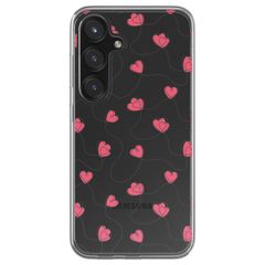 imoshion Coque design pour Samsung Galaxy S25 - Dusty Rose Connected Hearts