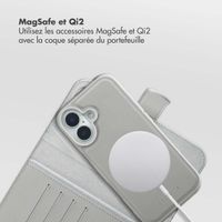 Selencia Étui portefeuille amovible Olyn avec MagSafe Apple iPhone 16 - Gris
