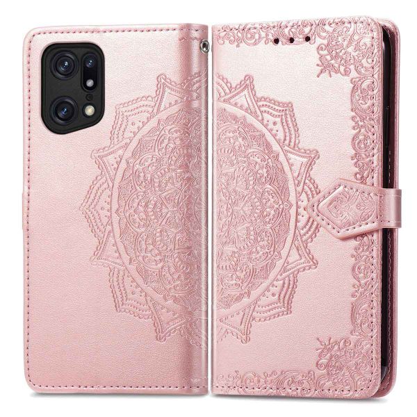 imoshion Etui de téléphone Mandala Oppo Find X5 Pro 5G - Rose Dorée