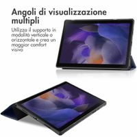 imoshion Coque tablette Trifold Samsung Galaxy Tab A8 - Bleu foncé