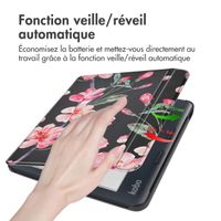 imoshion Design Slim Hard Sleepcover avec support Kobo Libra Colour - Blossom