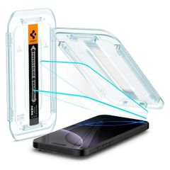 Spigen Protection d'écran en verre trempé GLAStR Fit 2 Paquets + Applicator Apple iPhone 17 / 17 Pro / 16 Pro
