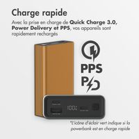 imoshion Ultra Series Aluminium Batterie externe 20.000 mAh - Charge rapide jusqu'à 33 watts - Gold