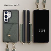 Selencia Coque de télephone Sera avec cordon et porte-cartes enveloppe Samsung Galaxy S26 Ultra - Sage Green