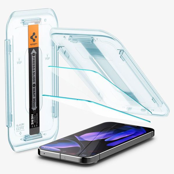 Spigen Protection d'écran en verre trempé GLAStR Fit 2 Paquets + Applicator Google Pixel 9 Pro XL / 10 Pro XL