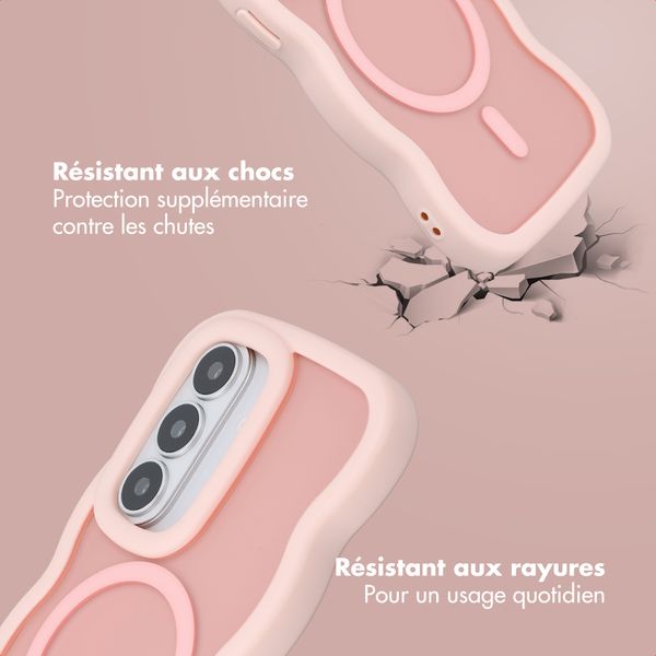 Selencia Coque arrière Wavy avec MagSafe Samsung Galaxy S26 - Soft Pink