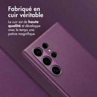 Accezz Étui de téléphone portefeuille en cuir 2-en-1 avec MagSafe Samsung Galaxy S24 Ultra - Heath Purple