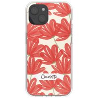 Coque personnalisée avec des fleurs iPhone 15 - Transparent