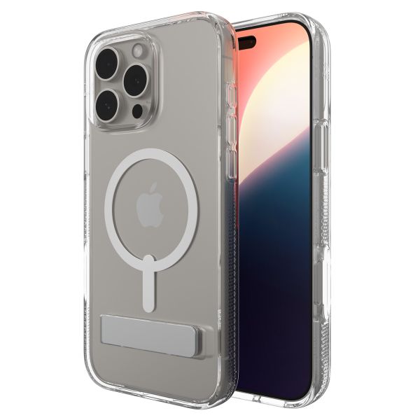 ZAGG Coque Crystal Palace Snap KickStand avec MagSafe iPhone 16 Pro Max - Transparent