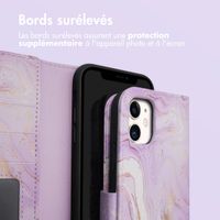 imoshion Étui de télephone portefeuille Design Apple iPhone 11 - Purple Marble