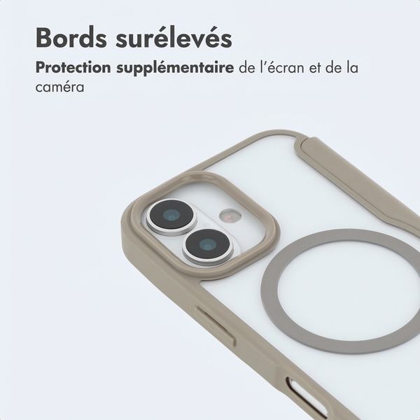 imoshion Bookcase transparente avec MagSafe Apple iPhone 16 - Beige